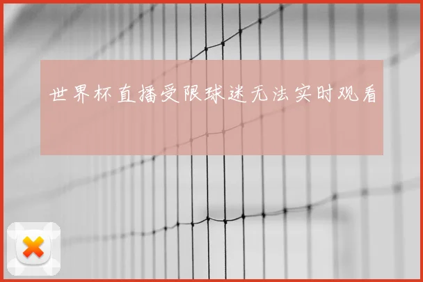 世界杯直播受限球迷无法实时观看
