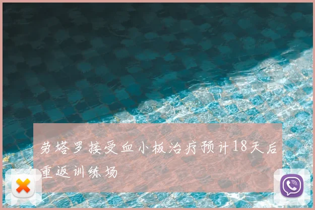 劳塔罗接受血小板治疗预计18天后重返训练场