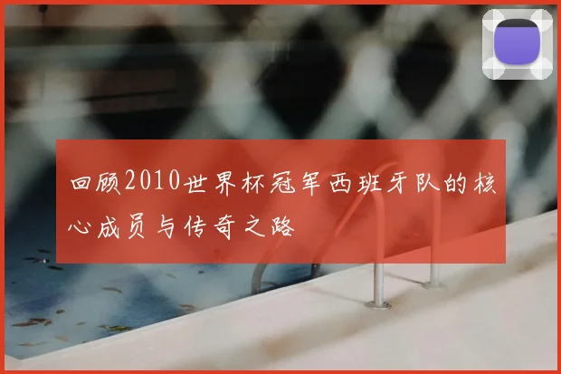 回顾2010世界杯冠军西班牙队的核心成员与传奇之路