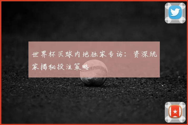 世界杯买球内地独家专访:资深玩家揭秘投注策略